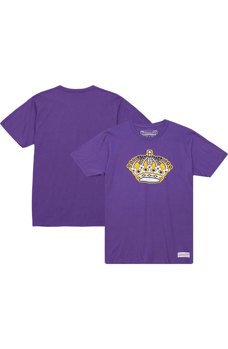Mitchell & Ness Men's Mitchell & Ness Purple Los Angeles Kings Vintage Logo T-Shirt, Main, color, 