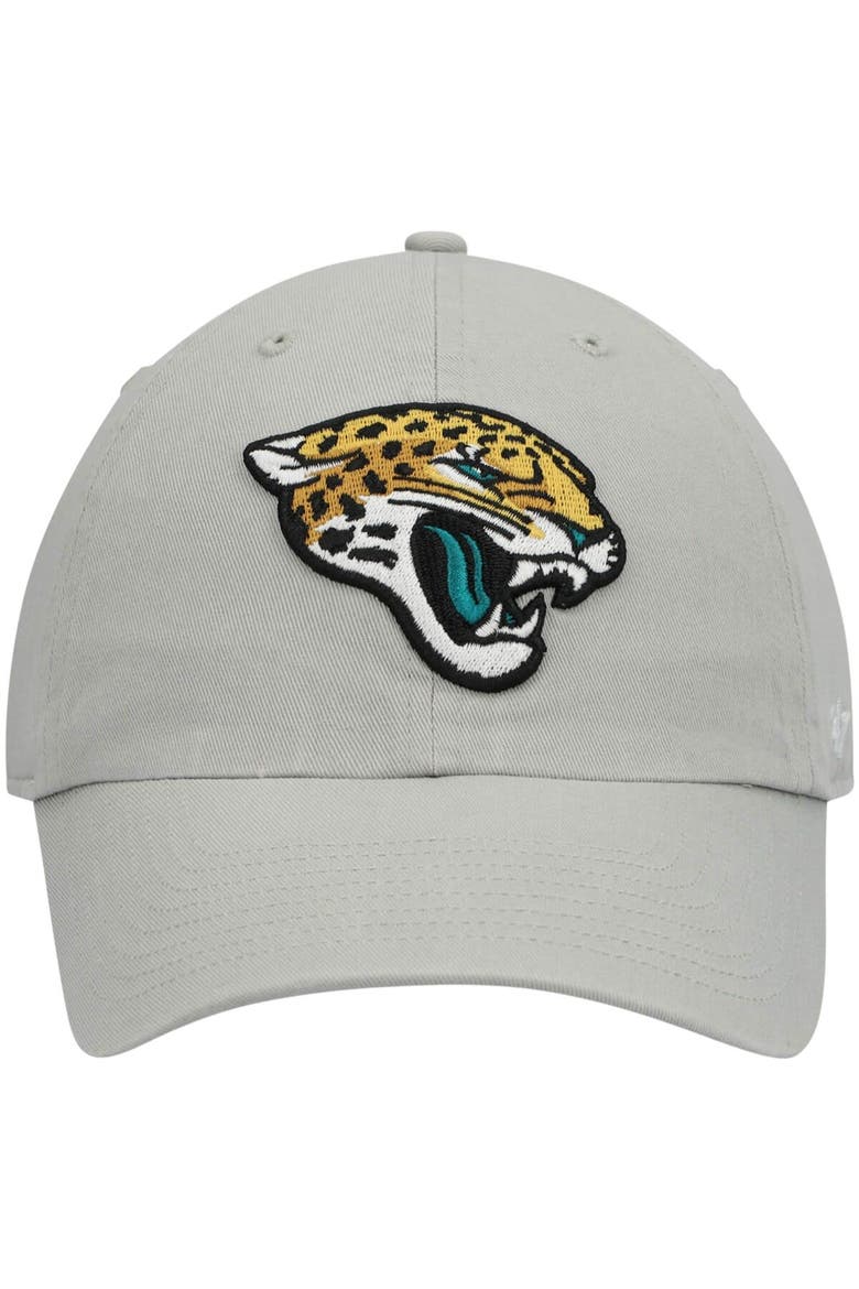 Men's '47 Gray Jacksonville Jaguars Logo Clean Up Adjustable Hat, Alternate, color, Gray