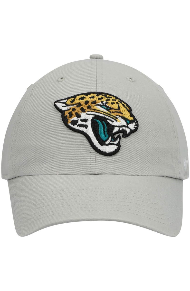 '47 Men's '47 Gray Jacksonville Jaguars Logo Clean Up Adjustable Hat, Alternate, color, Gray