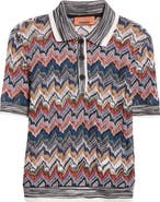 Missoni Knit Metallic Lace Polo