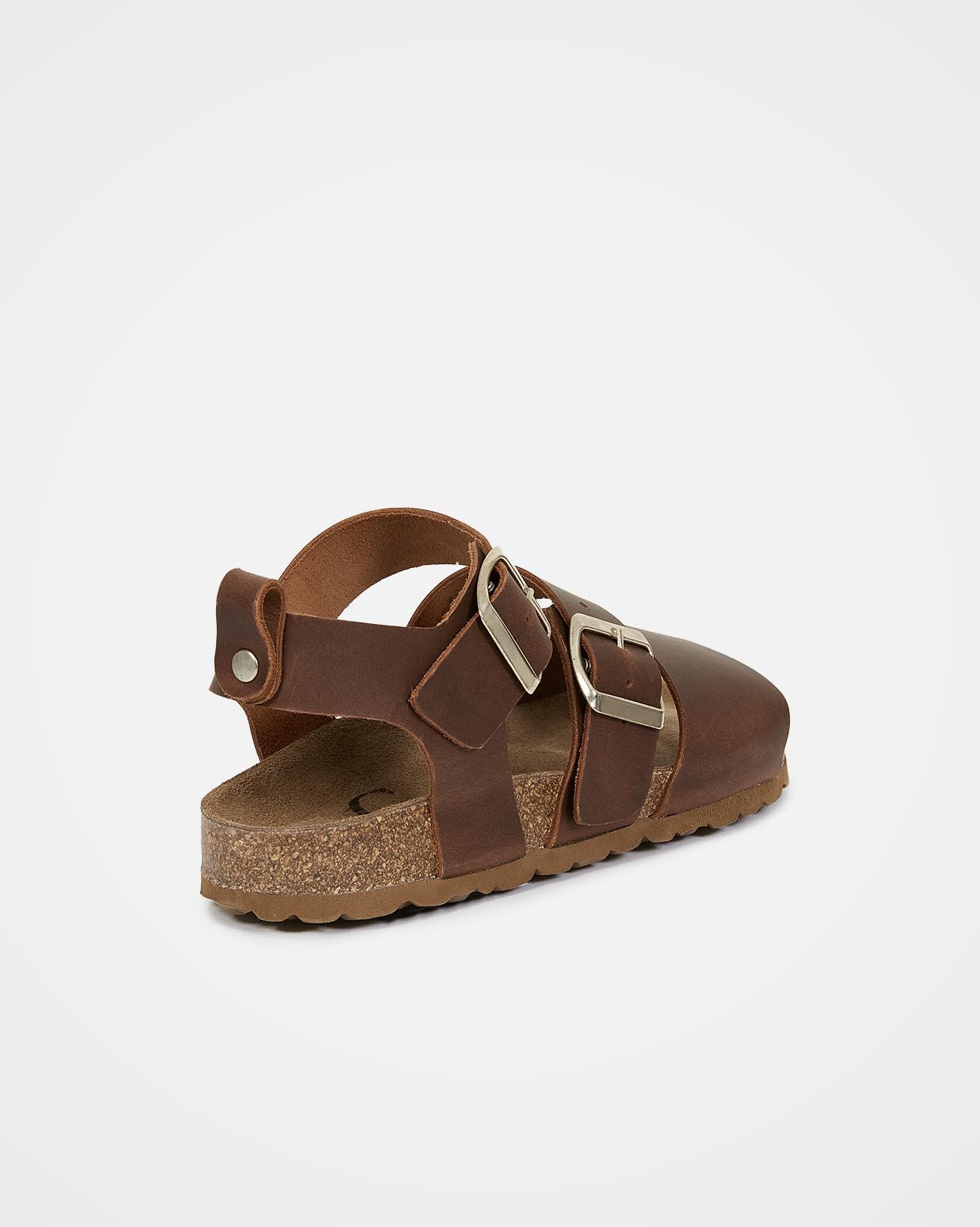 Celtic & Co. An elegant triple strap sandal, Alternate, color, Rust