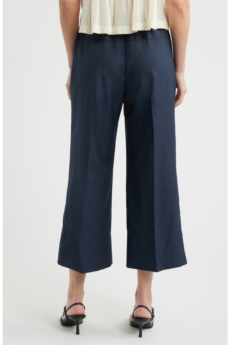 City Twill Crop Wide Leg Pants, Alternate, color, NOCTURNE NAVY