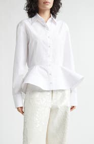 Stella McCartney Cotton Poplin Peplum Shirt