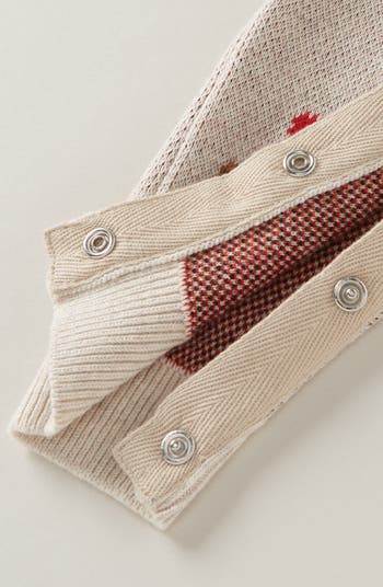 Bear Jacquard Cotton Sweater Romper