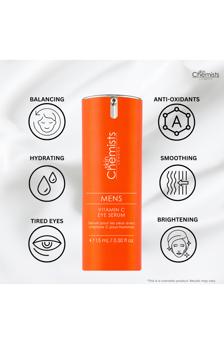 SKINCHEMISTS Men's Vitamin C Eye Serum 15ml x 3 Trio Set, Alternate, color, White