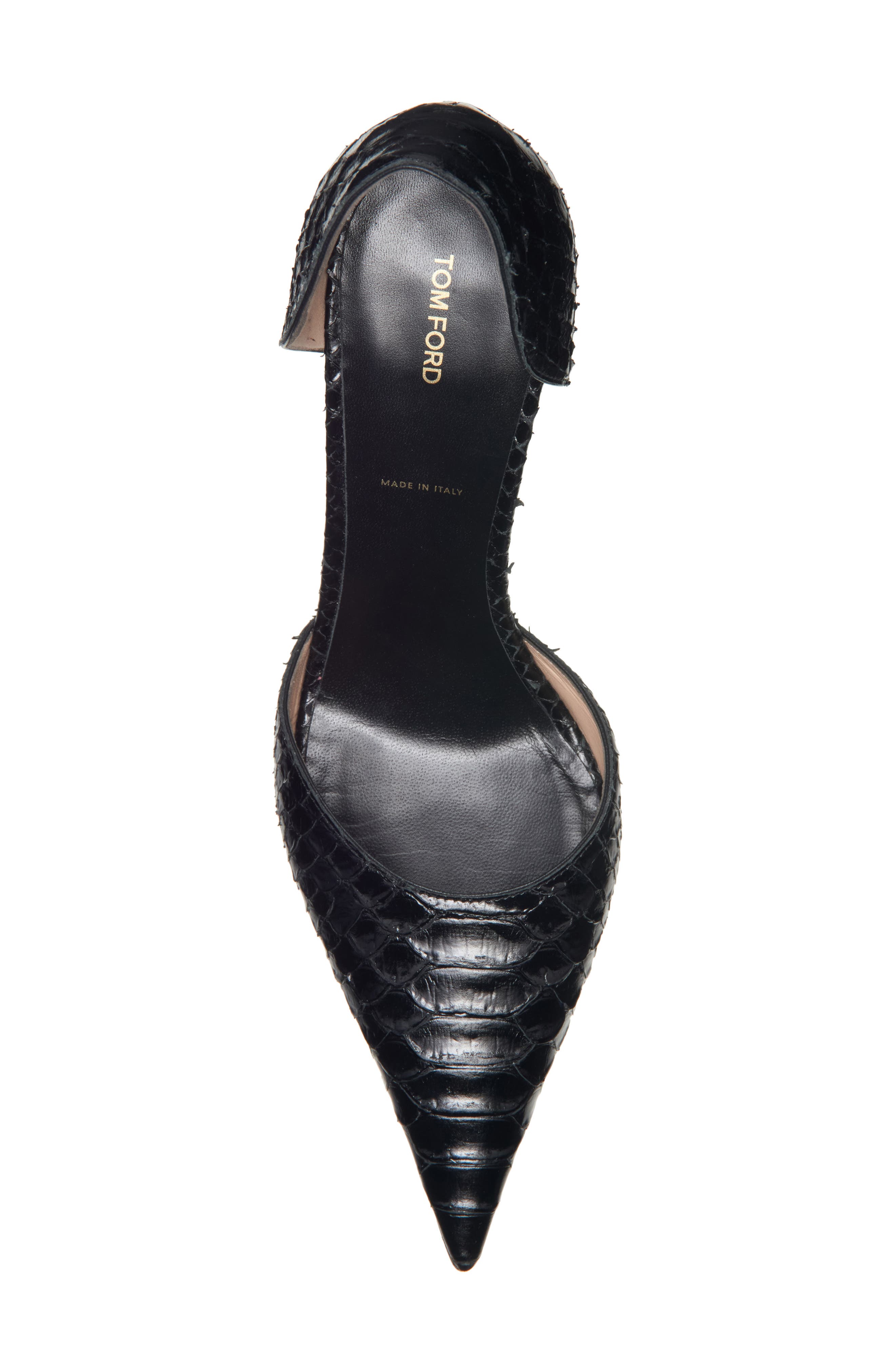 TOM FORD Stiletto d'Orsay Pump, Alternate, color, Black