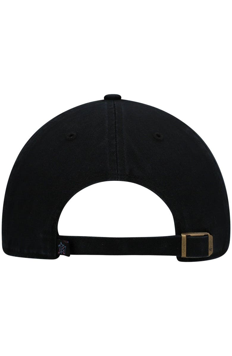 '47 Men's '47 Black Miami Marlins Clean Up Adjustable Hat, Alternate, color, Black