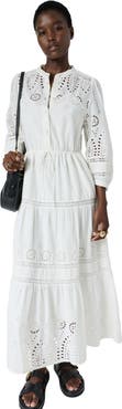 GERARD DAREL Rhonie Openwork Embroidered Maxi Dress