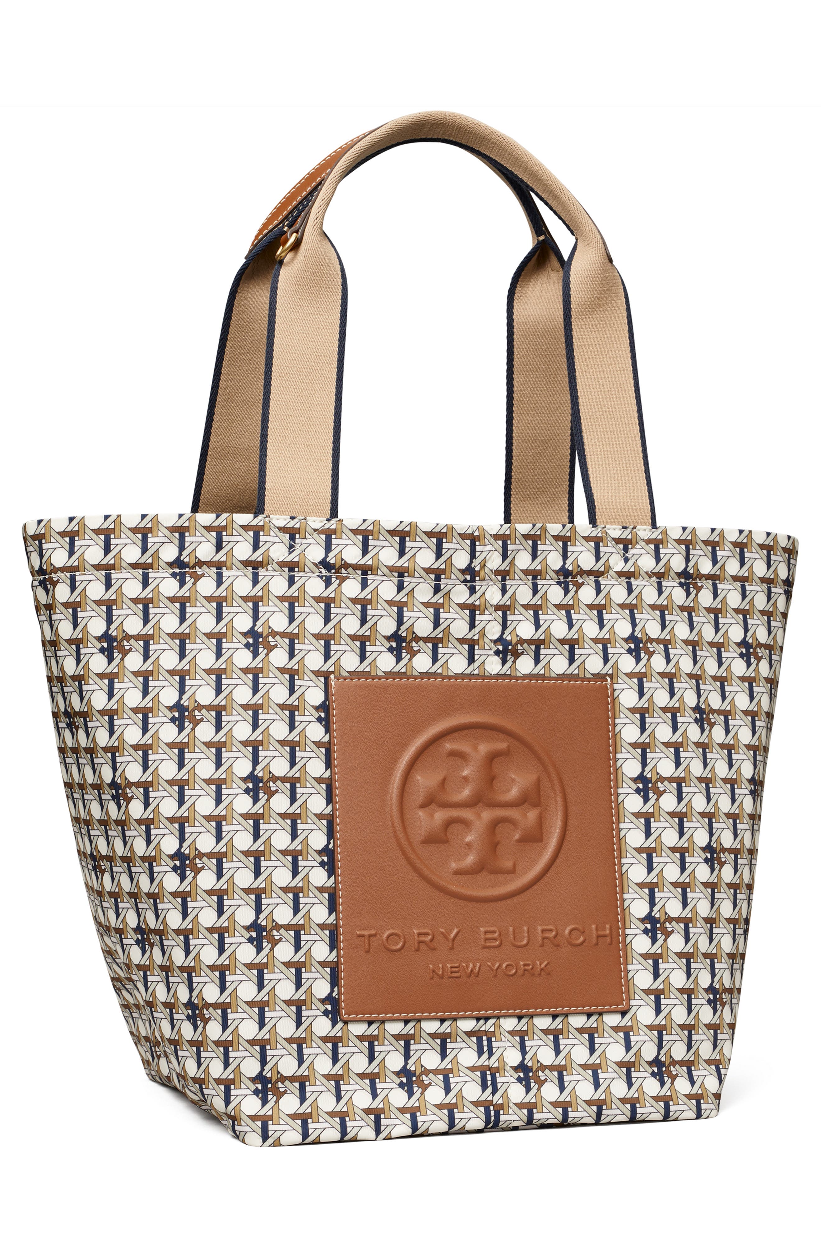 Tory Burch Small Basketweave Nylon Tote, Alternate, color, 