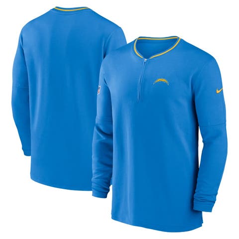 Men's Nike Powder Blue Los Angeles Chargers Coach Half-Zip Sweatshirt