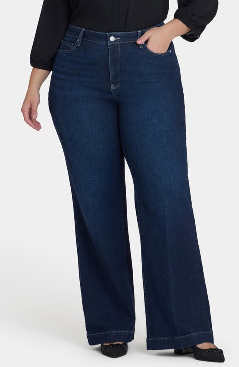 Teresa Wide Leg Jeans (Water Canyon) (Plus)