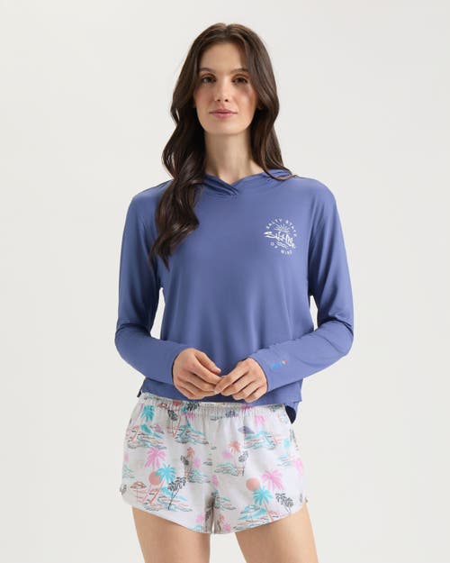 Salt Life Seaglass Bay Performance Hoodie In Purple