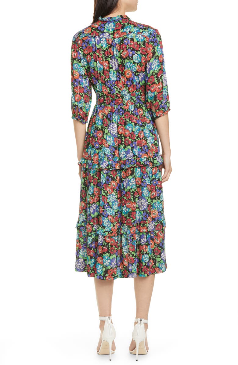 ba&sh Panda Metallic Stripe Dress, Alternate, color,