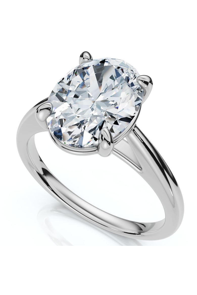 Certified 2Ct Oval Solitaire Ashley Diamond Engagement Ring 14k Gold Lab Grown, Alternate, color, 14k White Gold