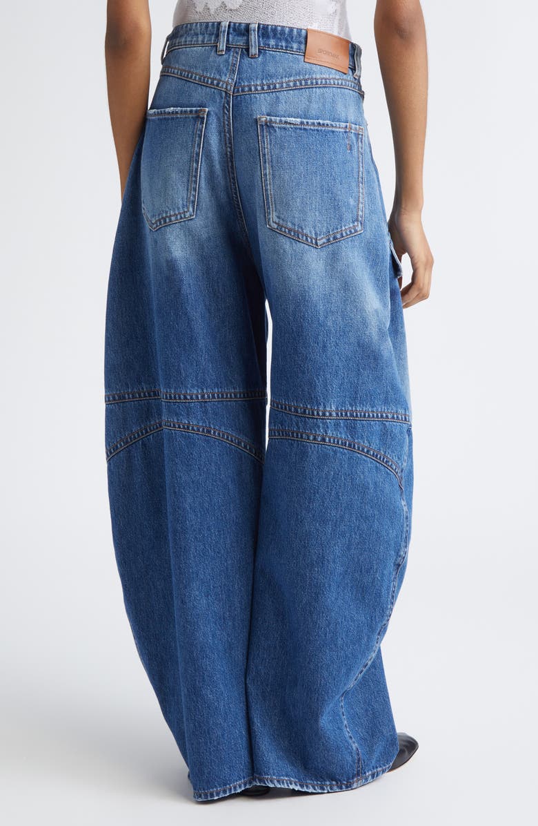 SPORTMAX Violino Utility Barrel Leg Jeans, Alternate, color, Midnight Blue