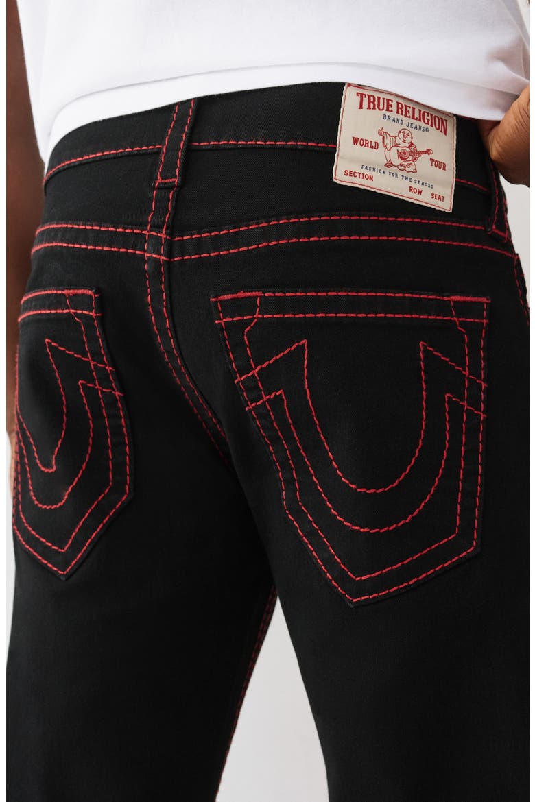 Ricky Big T Flap Straight Leg Jeans, Alternate, color, RINSE BLACK