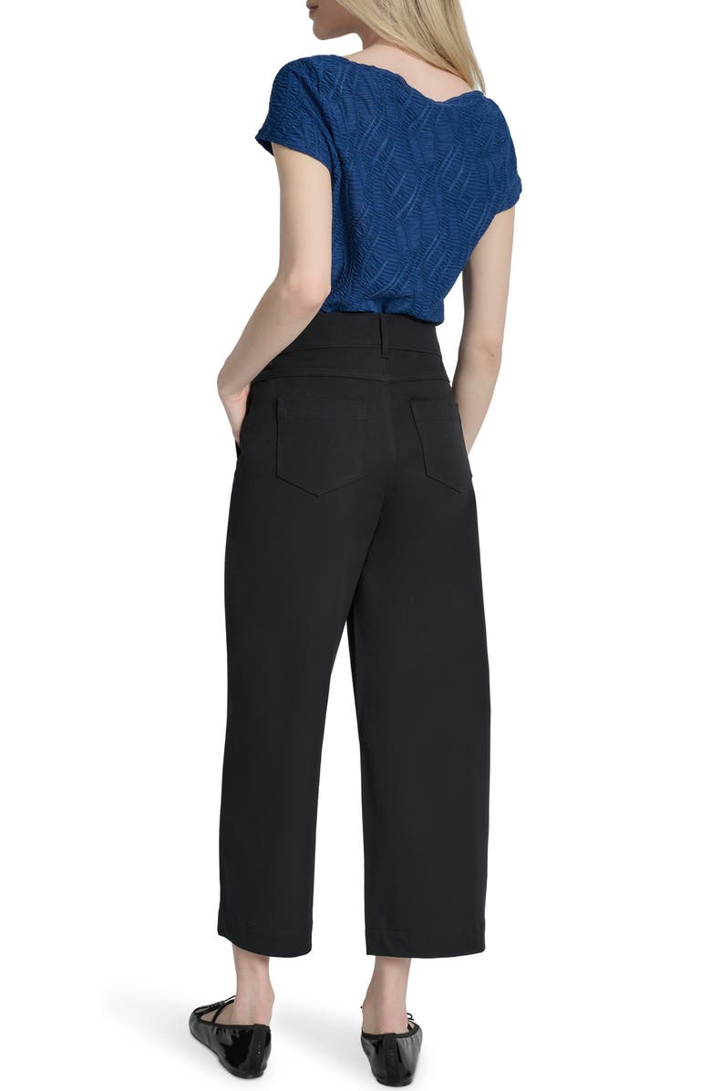 DKNY Button Pocket Crop Wide Leg Pants, Alternate, color, 