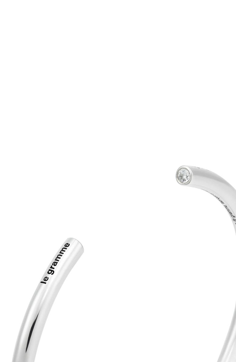 le gramme Men's 15G Diamond Polished Sterling Silver Bangle, Alternate, color, 