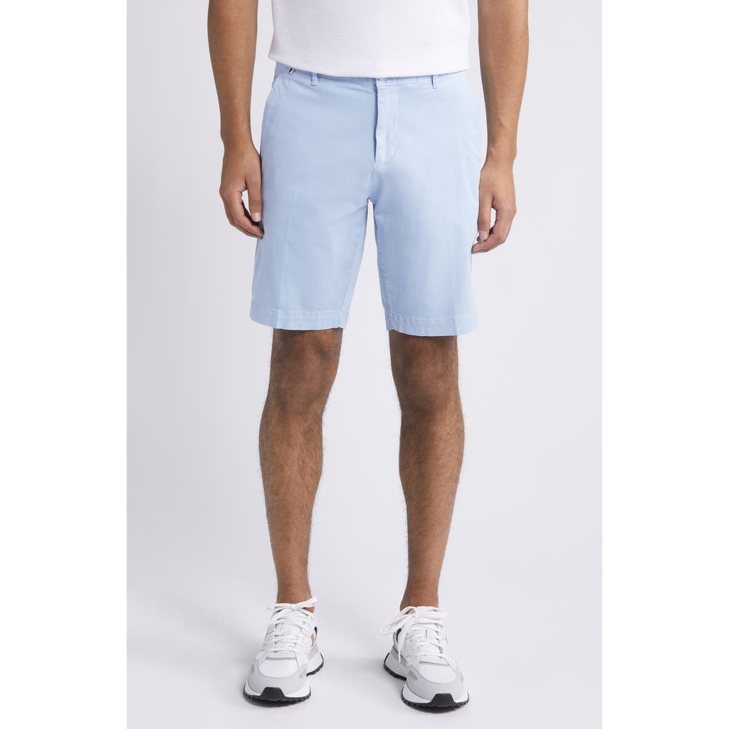 Hugo Boss Boss Slice Flat Front Shorts In Light Blue