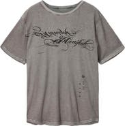 John Varvatos Cotton Blend Rib Graphic T-Shirt