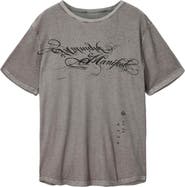 John Varvatos Cotton Blend Rib Graphic T-Shirt