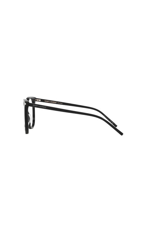 Saint Laurent 54mm Round Optical Glasses In Black