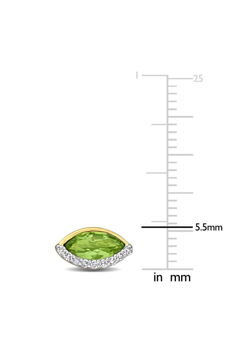 Julianna B. Gemstone & Diamond Stud Earrings 14k, Alternate, color, Peridot