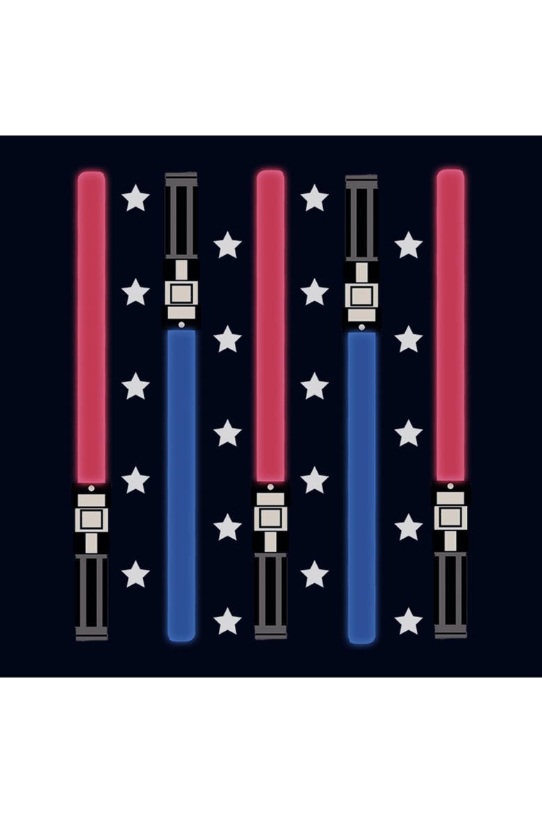 Girl's Star Wars Festive Lightsabers  Graphic T-Shirt, Alternate, color, Navy Blue