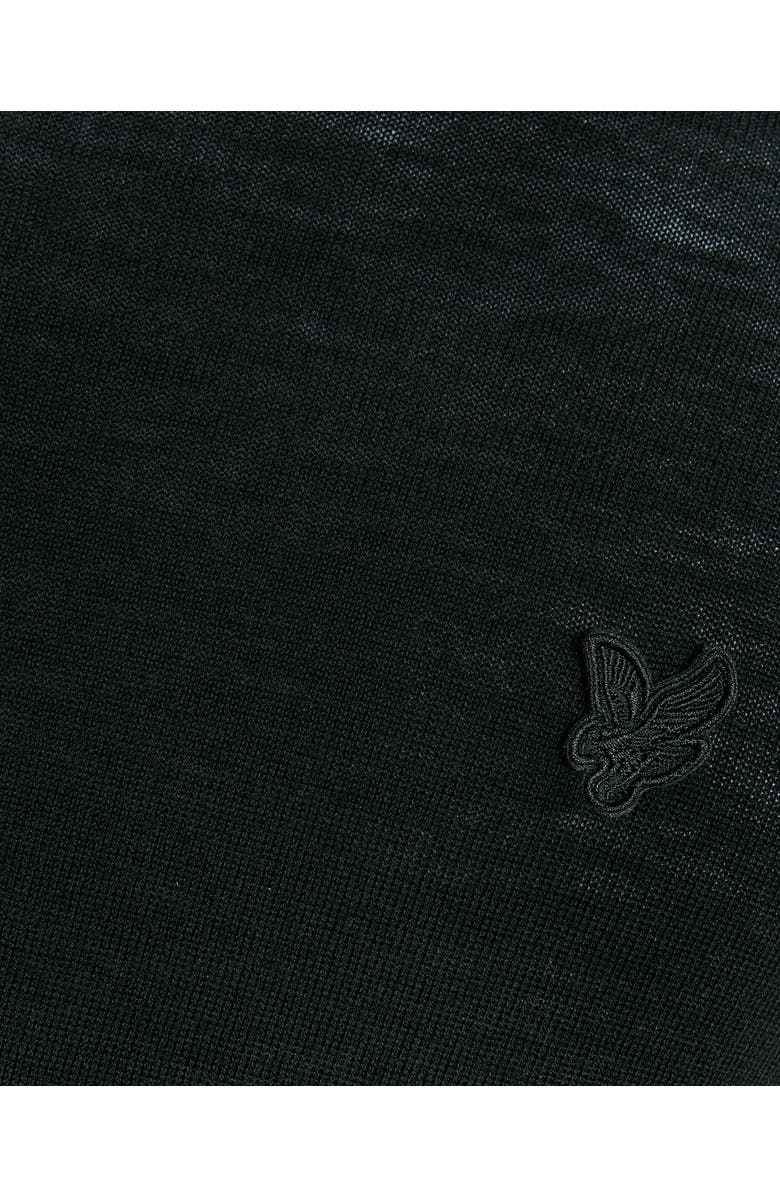 Lyle & Scott Tonal Eagle Merino Crew Neck Sweater, Alternate, color, Jet Black