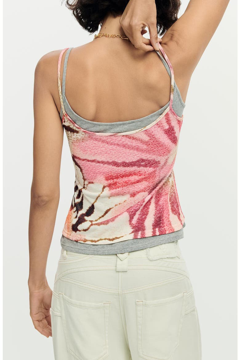 Floral Print Layered Camisole, Alternate, color, MULTI