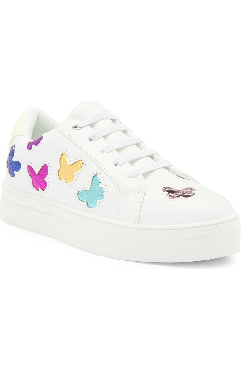 Kurt Geiger London Kids' Mini Lane Butterfly Sneaker, Main, color, White Multi