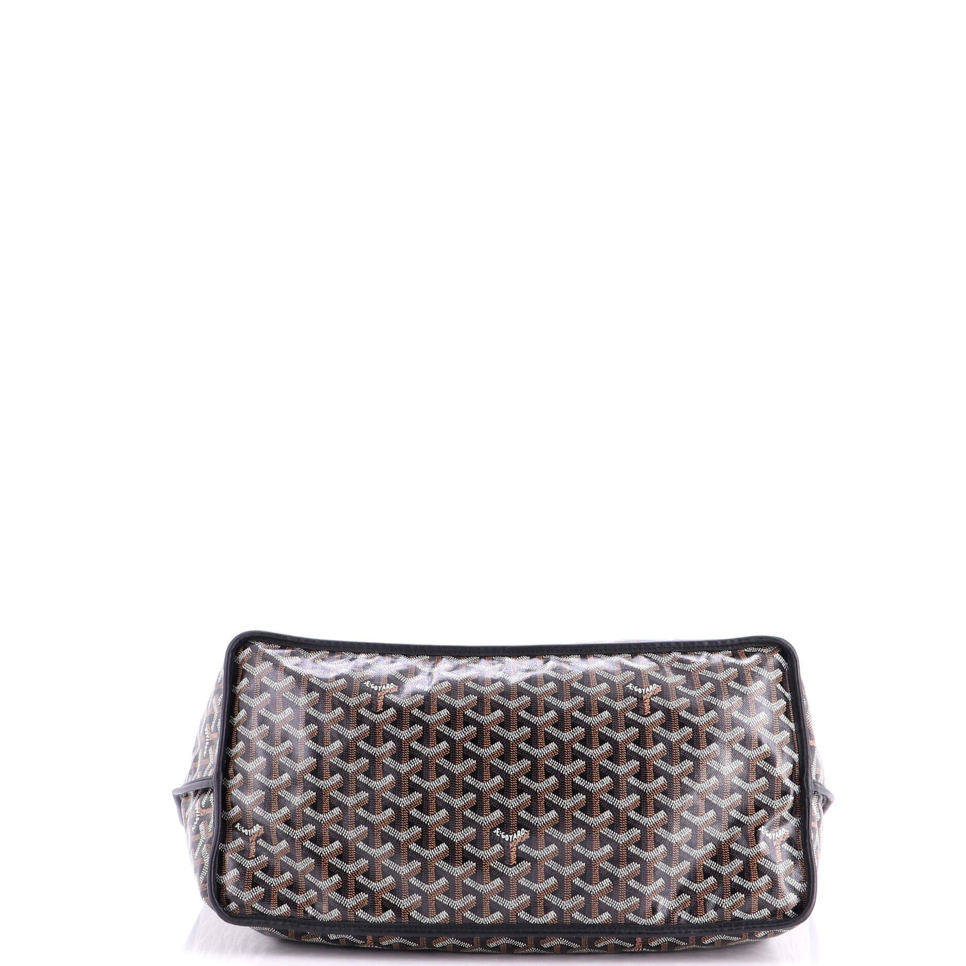 Pre-Owned Goyard Anjou Reversible Tote Coated Canvas PM, Alternate, color, Black