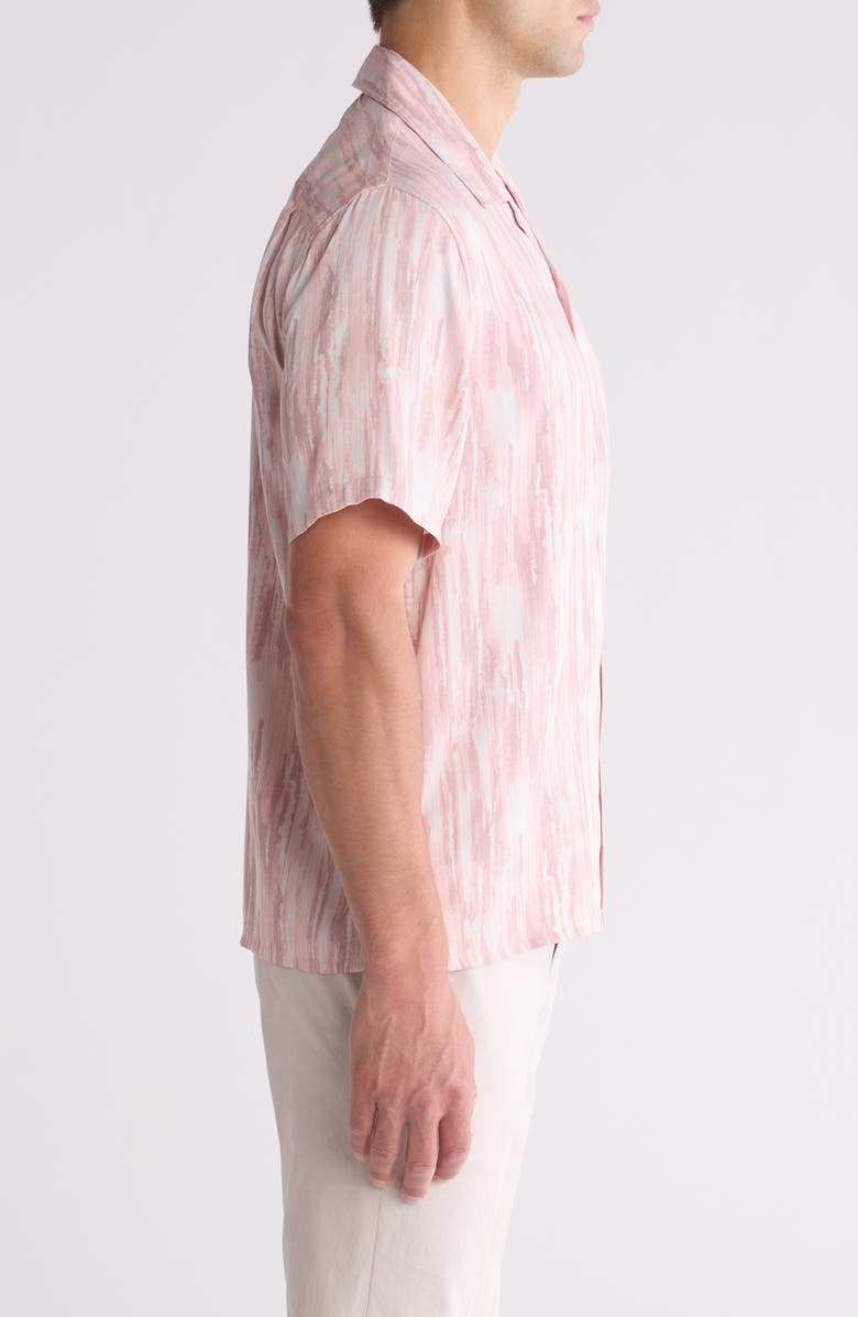 John Varvatos Dan Patterned Modal Camp Shirt, Alternate, color, 