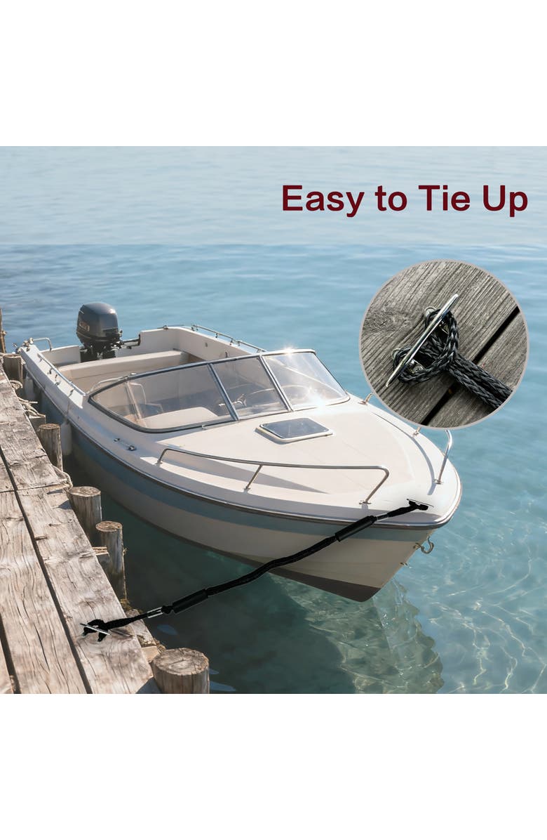 Trimate 4ft Bungee Dock Lines 2 Pack, Alternate, color, Black