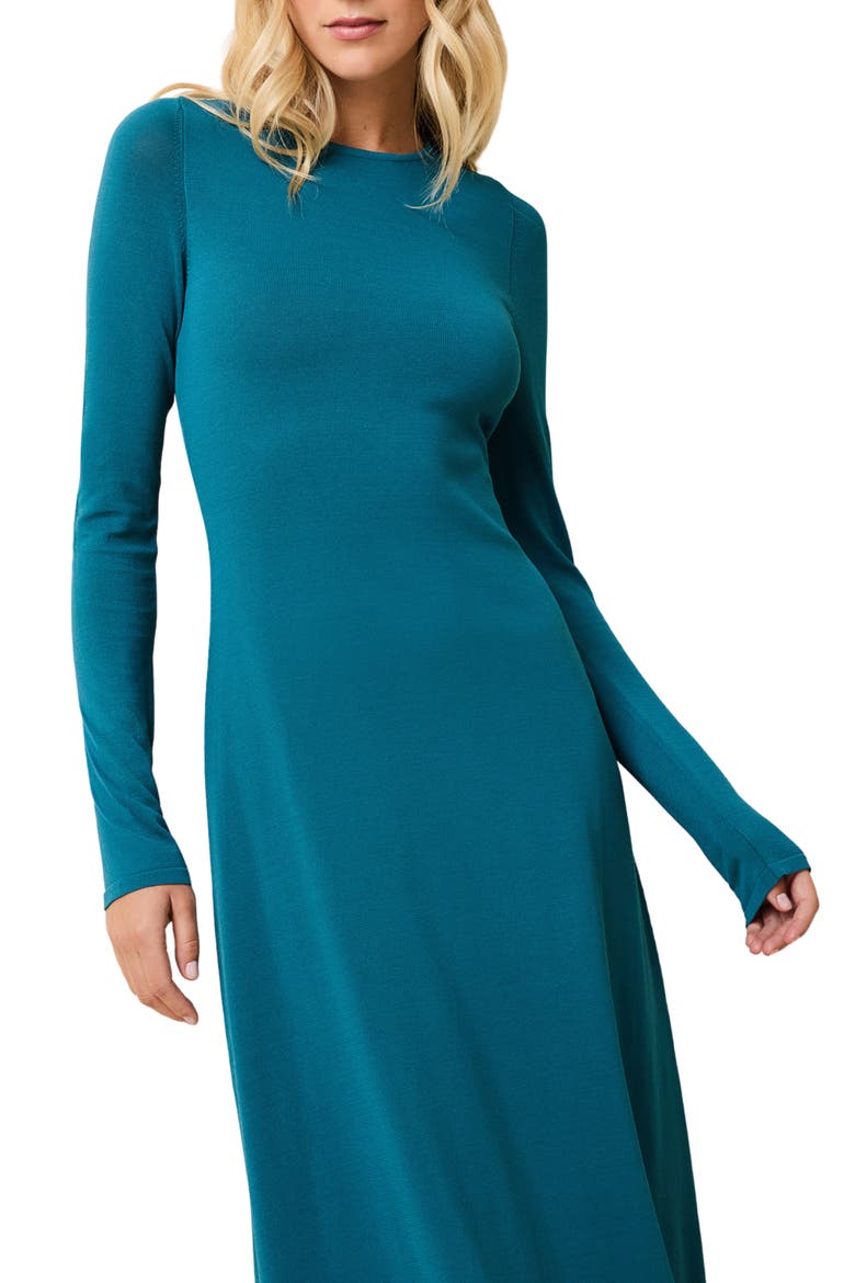 The Dora Long Sleeve Sweater Dress, Alternate, color, NOCTURNAL BLUE