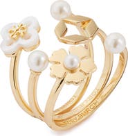 Tory Burch Forget Me Not Set of 3 Stacking Rings