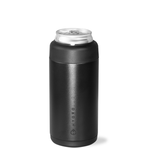 Slim Can Cooler 12oz, Insulated Stainless Steel Cup with Screw-Top Ring & Non-Slip Rubber Base