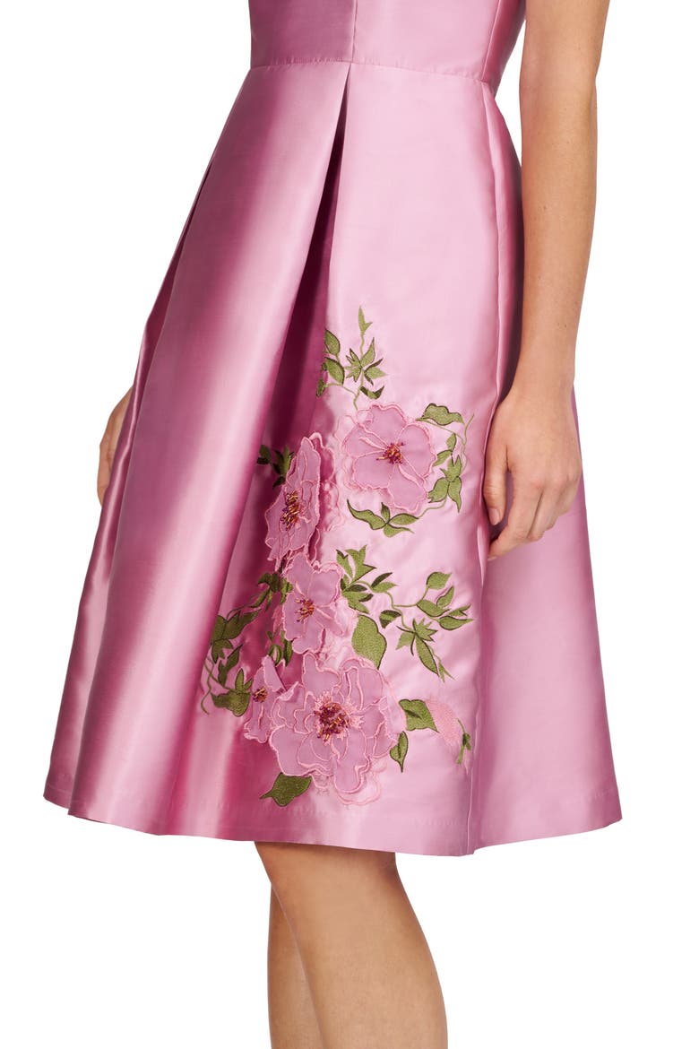 Rebekah Sleeveless Satin Cocktail Dress, Alternate, color, BERRY SORBET