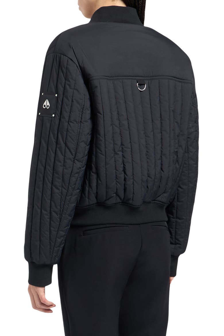 Fairhaven Quilted Ripstop Bomber Jacket, Alternate, color, BLACK