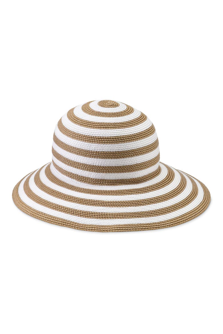'Squishee® IV' Wide Brim Hat, Main, color, NATURAL/WHITE STRIPE