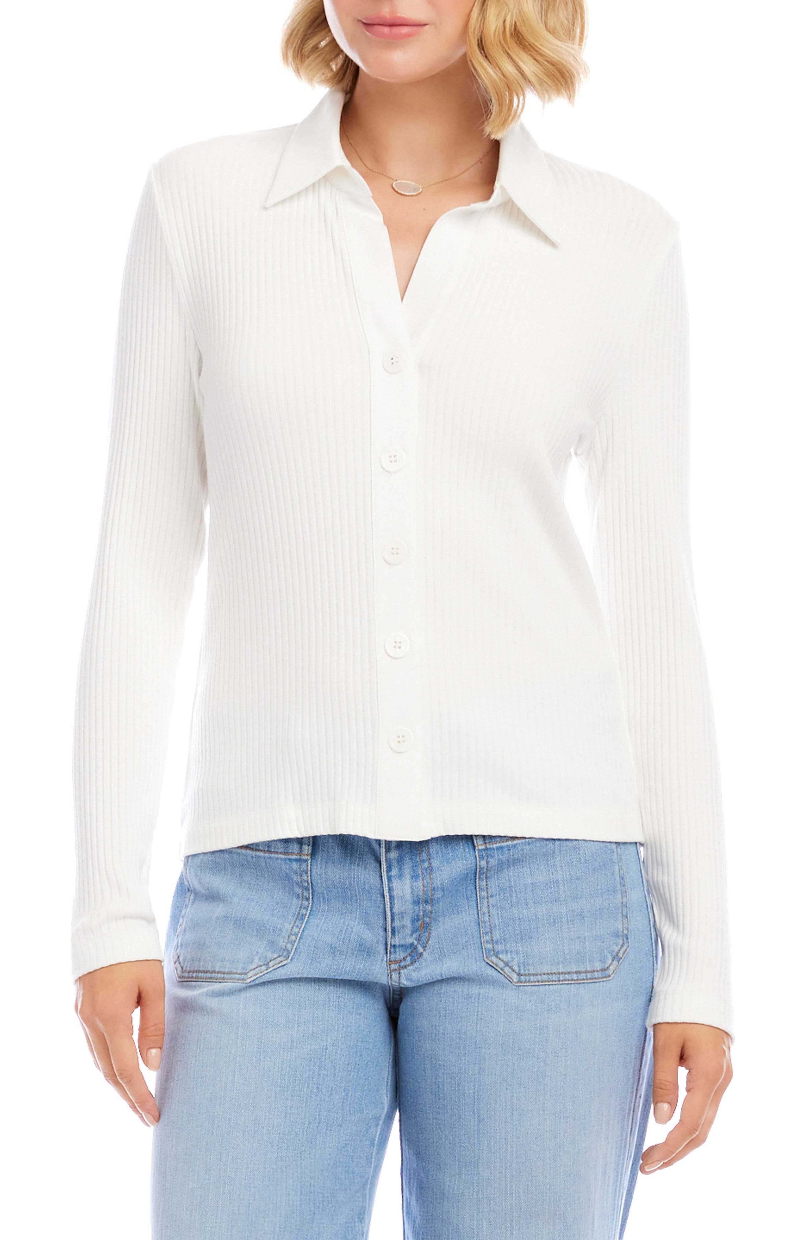 Button-Up Rib Top - image 3
