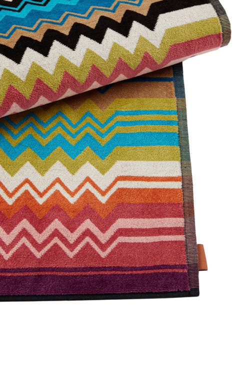 Missoni Ulticolor Giacomo Zigzag-pattern Cotton-terry Bath Mat 60cm X 90cm In Multi