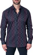 Maceoo Fibonacci Labyrinth Contemporary Fit Button-Up Shirt