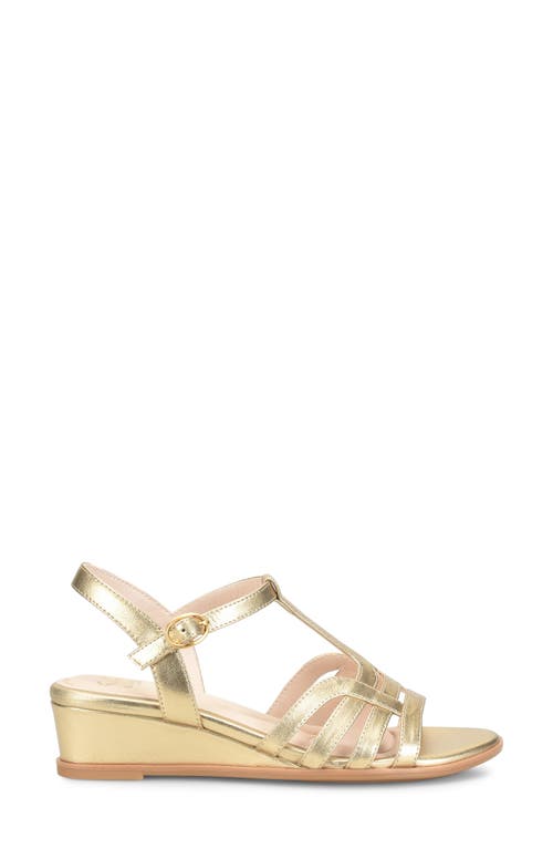 Söfft Scarlet Ankle Strap Wedge Sandal In Gold