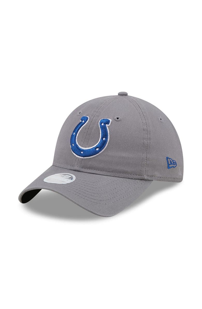 New Era Women's New Era Graphite Indianapolis Colts Core Classic 2.0 9TWENTY Adjustable Hat, Main, color, 