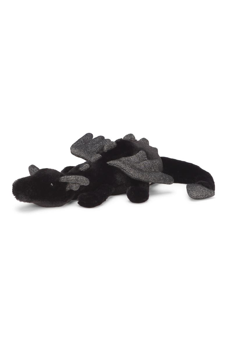 Little Onyx Dragon Stuffed Animal, Main, color, BLACK