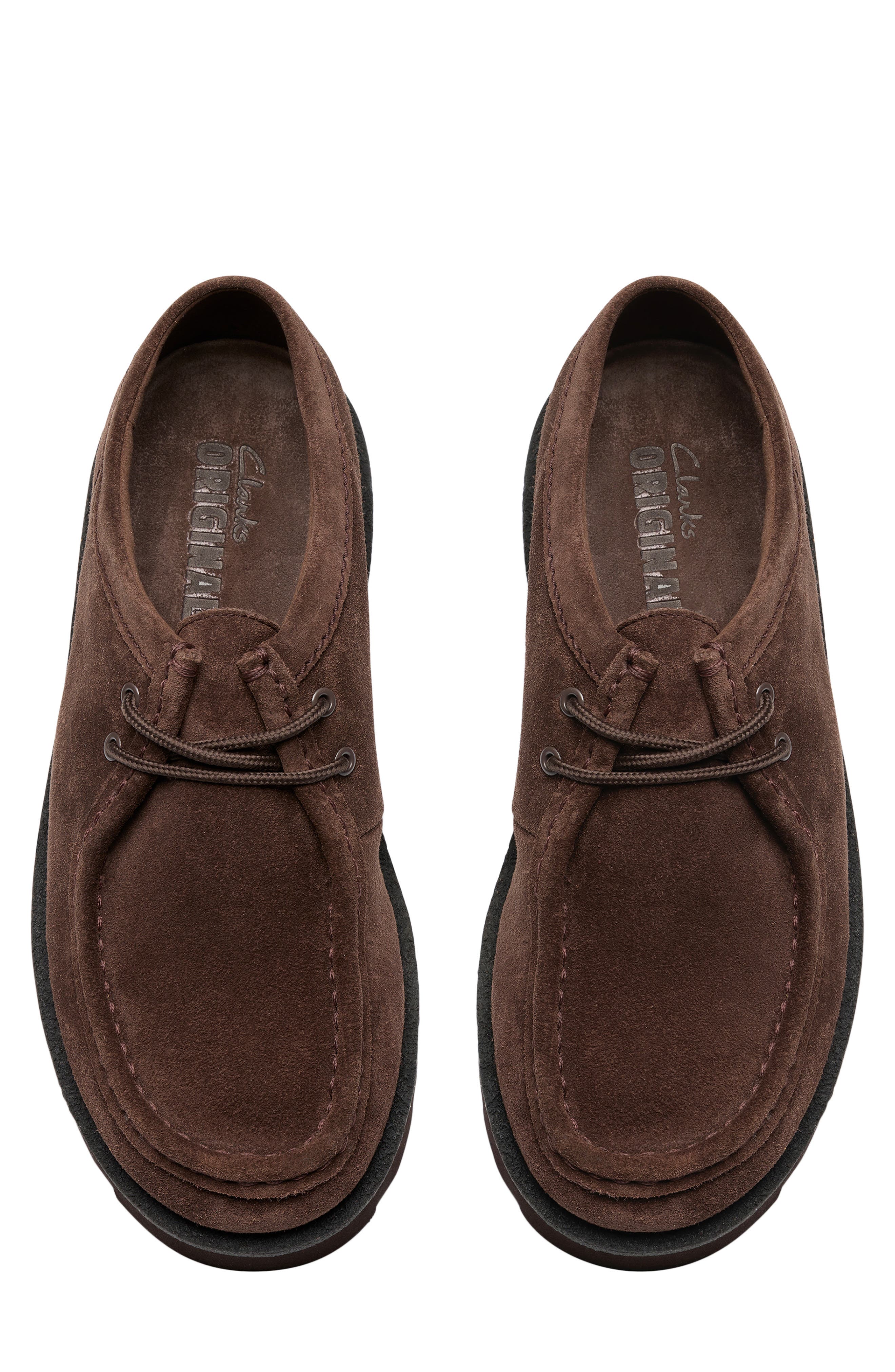 Meare Lace-Up Wallabee Chukka, Alternate, color, DARK BROWN SUEDE
