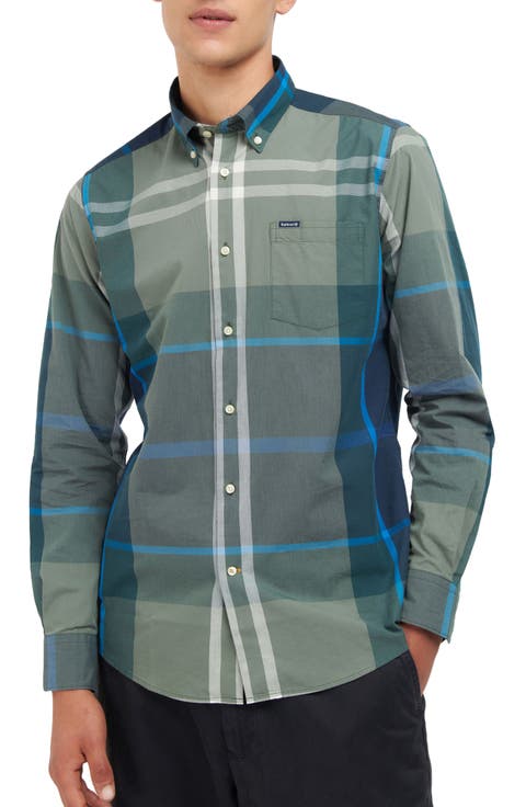 Harris Tailored Fit Plaid Cotton Button-Down Shirt