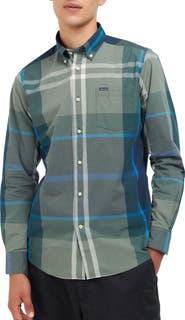 Barbour Harris Tailored Fit Plaid Cotton Button-Down Shirt