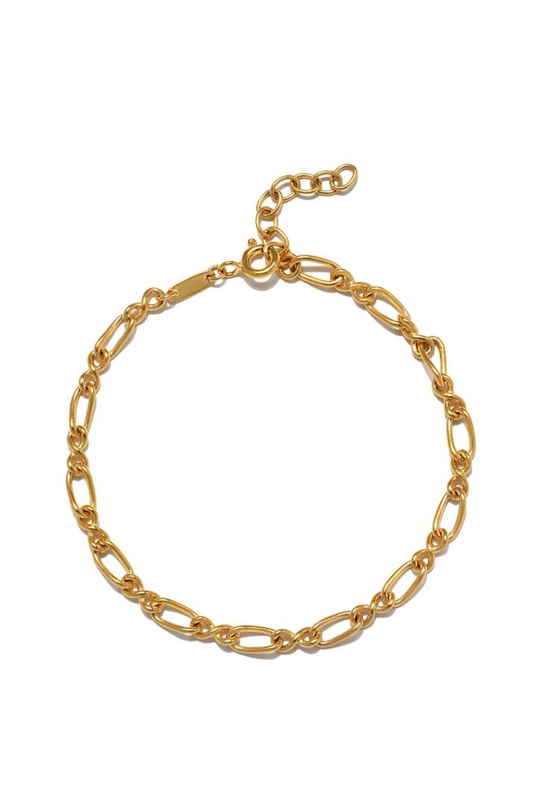 Linked in Truth Chain Bracelet, Main, color, Gold